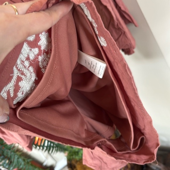 Brand New Altar’d State Salmon Marissa Romper Jumpsuit Embroidered Floral Boho - Picture 15 of 16